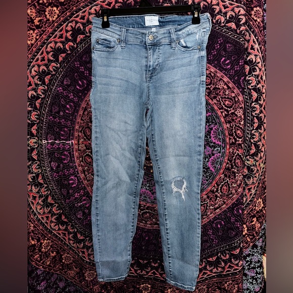 Celebrity Pink Denim - Celebrity Pink Blue Skinny Jeans with Distressed Details
